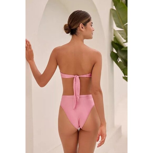 NWT Anthropologie L*Space Women Frenchie Bitsy Bikini Bottom Pink/Rose Small - Picture 3 of 3